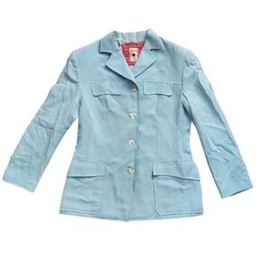 Light Blue Button-Up Blazer